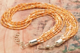 Desiree Yellowhorse 26" Long Genuine Spiny Oyster Shell 7 Strand Necklace